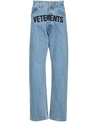 hellblaue bestickte Jeans von Vetements