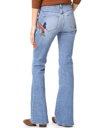 hellblaue bestickte Jeans von 3x1