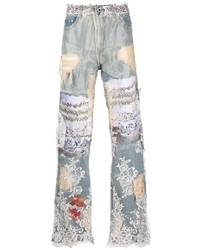 hellblaue bestickte Jeans von Who Decides War