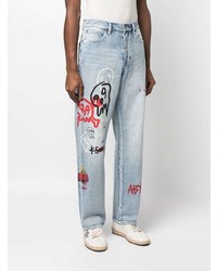 hellblaue bestickte Jeans von Ksubi