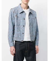 hellblaue bestickte Jeansjacke von Telfar