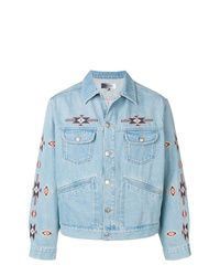 hellblaue bestickte Jeansjacke von Isabel Marant