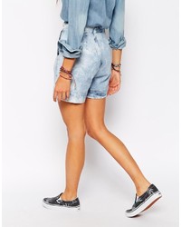 hellblaue bestickte Jeansshorts von Bellfield