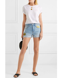 hellblaue bestickte Jeansshorts von Madewell