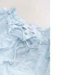 hellblaue Bluse mit Blumenmuster von NEXT