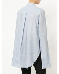 hellblaue Bluse mit Knöpfen von Kitx