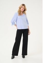 hellblaue Bluse mit Rüschen von Kaffe