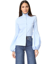 hellblaue Bluse von Caroline Constas