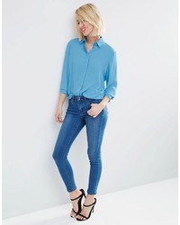 hellblaue Bluse von Asos