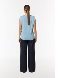 hellblaue Bluse von Comma