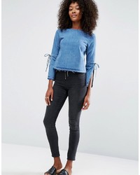 hellblaue Bluse von Asos