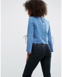 hellblaue Bluse von Asos