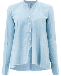 hellblaue Bluse von Greg Lauren