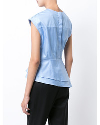 hellblaue Bluse von Carven