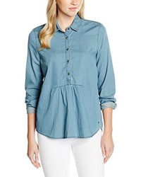 hellblaue Bluse von Mustang