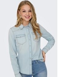 hellblaue Bluse von Only