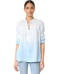 hellblaue Bluse von Raquel Allegra