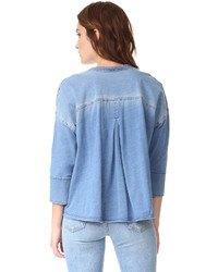 hellblaue Bluse von Free People