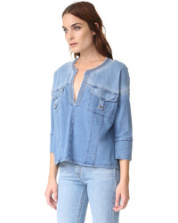 hellblaue Bluse von Free People