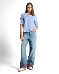 hellblaue Bluse von Tom Tailor