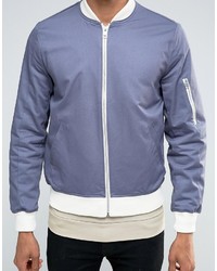 hellblaue Bomberjacke von Asos