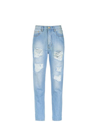 hellblaue Boyfriend Jeans mit Destroyed-Effekten von Amapô