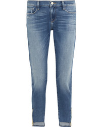 hellblaue Boyfriend Jeans mit Destroyed-Effekten von Frame