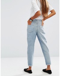 hellblaue Boyfriend Jeans von Asos