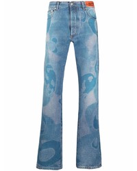 hellblaue Camouflage Jeans von Heron Preston