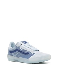 hellblaue Camouflage Segeltuch niedrige Sneakers von Vans