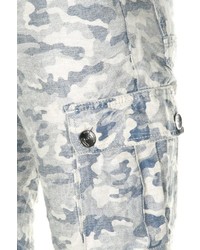 hellblaue Camouflage Shorts von Bright Jeans