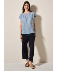 hellblaue Chambray Bluse von Cecil