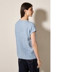 hellblaue Chambray Bluse von Cecil