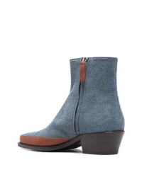 hellblaue Chelsea Boots aus Leder von Diesel