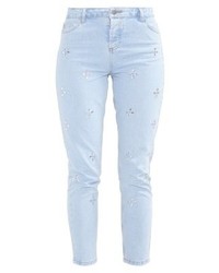 hellblaue enge Jeans mit Blumenmuster von Dorothy Perkins