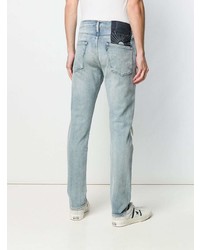 hellblaue enge Jeans mit Destroyed-Effekten von Levi's