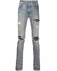 hellblaue enge Jeans mit Destroyed-Effekten von Amiri