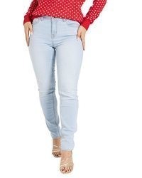 hellblaue enge Jeans mit Destroyed-Effekten von BlauerHafen