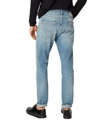 hellblaue enge Jeans mit Destroyed-Effekten von Calvin Klein