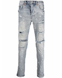 hellblaue enge Jeans mit Destroyed-Effekten von Château Lafleur-Gazin