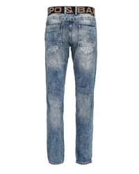 hellblaue enge Jeans mit Destroyed-Effekten von Cipo & Baxx