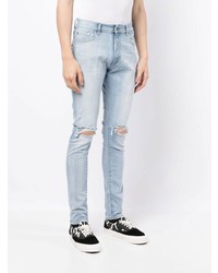 hellblaue enge Jeans mit Destroyed-Effekten von Represent