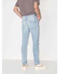 hellblaue enge Jeans mit Destroyed-Effekten von Represent