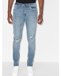 hellblaue enge Jeans mit Destroyed-Effekten von Neuw