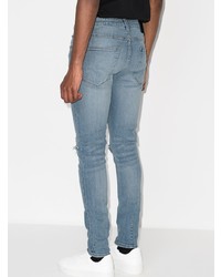 hellblaue enge Jeans mit Destroyed-Effekten von Neuw