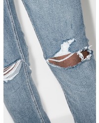 hellblaue enge Jeans mit Destroyed-Effekten von Neuw