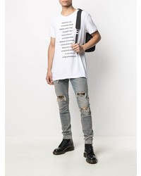 hellblaue enge Jeans mit Destroyed-Effekten von Represent