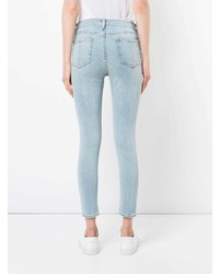 hellblaue enge Jeans mit Destroyed-Effekten von Rag & Bone