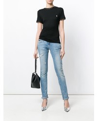 hellblaue enge Jeans mit Destroyed-Effekten von Philipp Plein