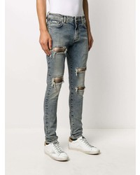 hellblaue enge Jeans mit Destroyed-Effekten von Represent